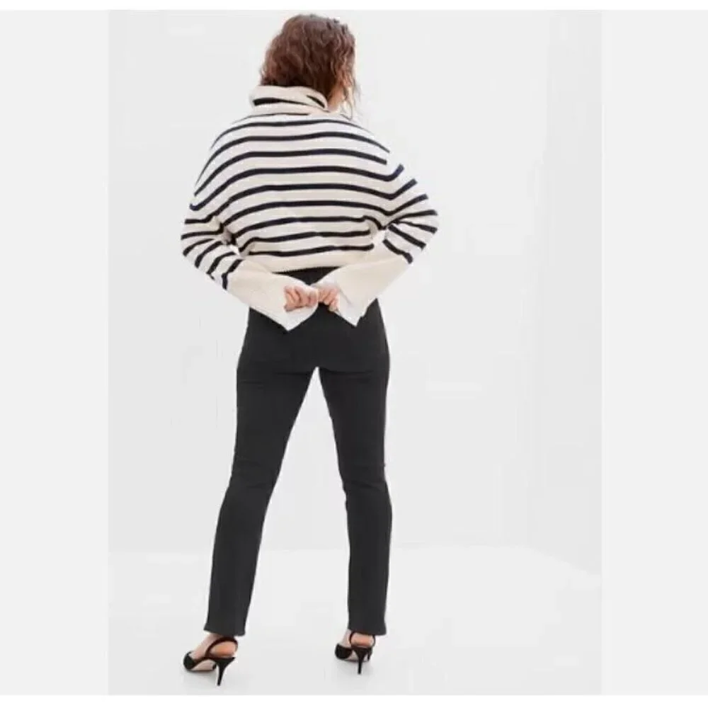 GAP 90's Mid Rise Classic Straight Jeans Black Stretch Hold 10/30 SHORT NWT $80